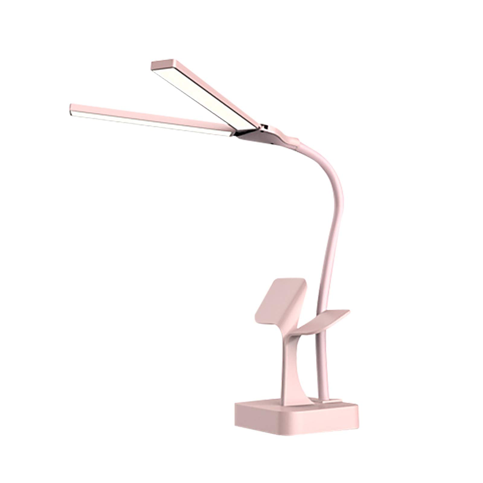 Creative LED Folding Bedside Table Lamp - Eye Protection Study Light for Students, Double Brightness Adjustable, Pink - Perfect for Dorm Rooms, Night Reading & Home Office Workspace