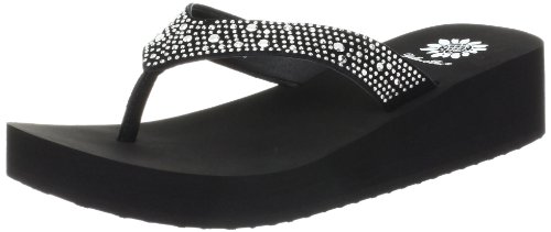 Yellow Box Women's Africa Sandal - Comfortable Leather Flip Flops with Beaded Design | Perfect for Beach, Vacation, and Summer Outfits