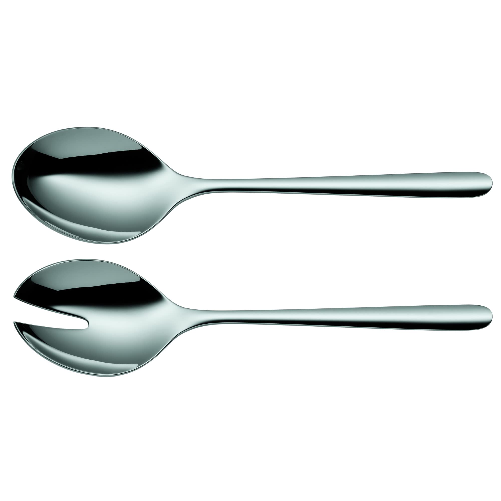 WMF 2-Piece Stainless Steel Salad Serving Set - Flame Cromargan Protect, Brushed Finish, Scratch Resistant - Perfect for Dinner Parties, BBQs & Family Gatherings