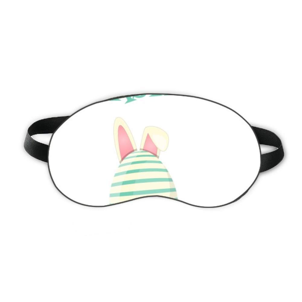 Happy Easter Religious Festival Egg Striped Sleep Eye Mask - Soft Comfortable Night Blindfold for Better Sleep - Perfect for Travel, Naps & Light Sensitivity Relief