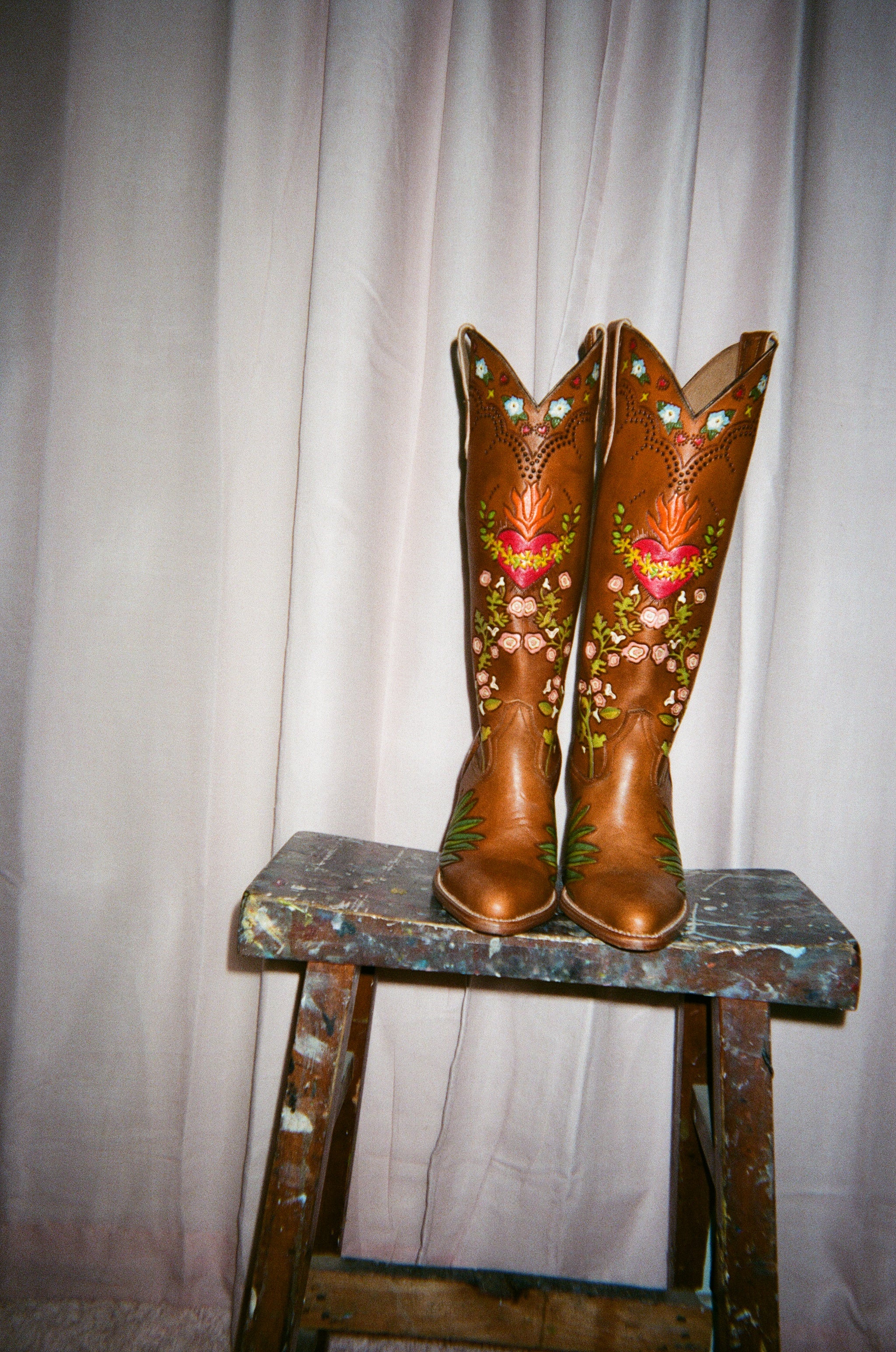Eve Doodle Cowboy Boots for Women - Stylish Western Ankle Boots with Hand-Painted Designs | Perfect for Country Music Festivals, Rodeos & Western Fashion Outfits
