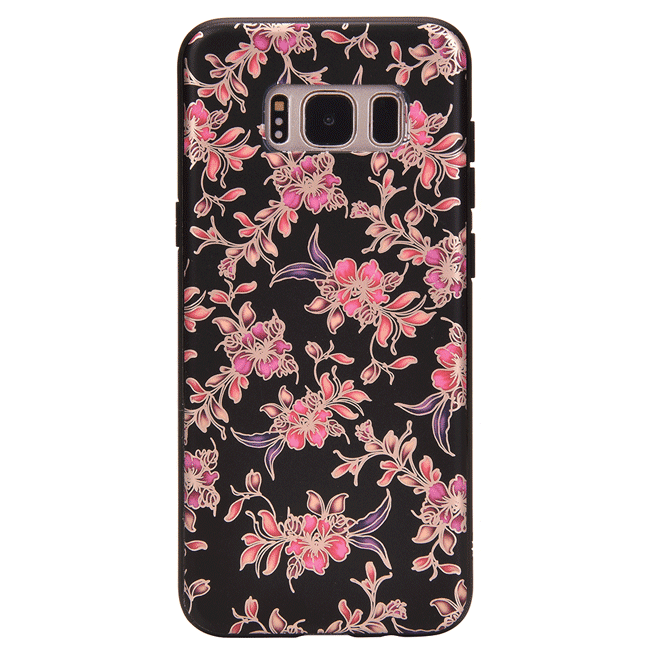 Midnight Floral Chrome Samsung Galaxy Phone Case - Stylish Protective Cover for Galaxy S21/S22/S23 - Perfect for Everyday Use & Gift Giving