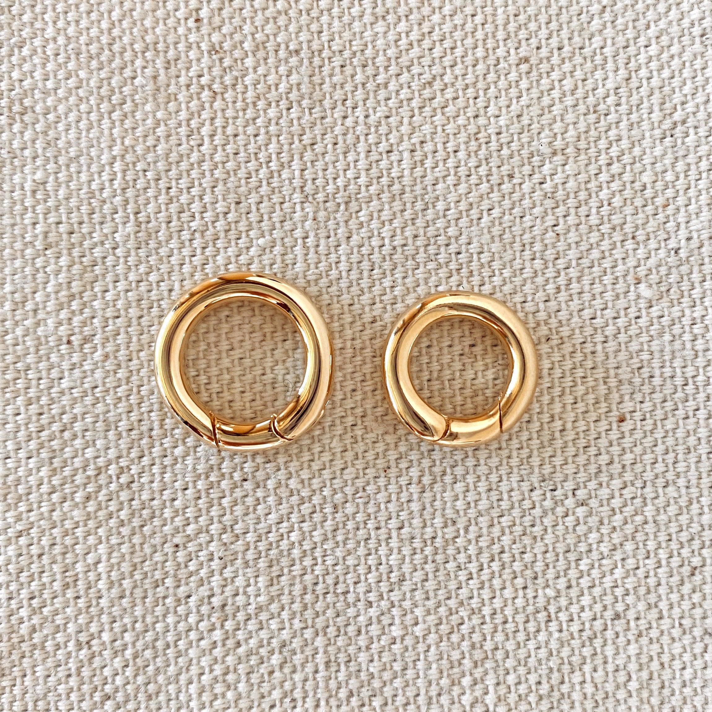 18K Gold Filled Connector Carabiner - Jewelry Making Supplies for Necklace Chains, Charms & Pendants - DIY Bracelet, Keychain & Bag Accessory Clasp