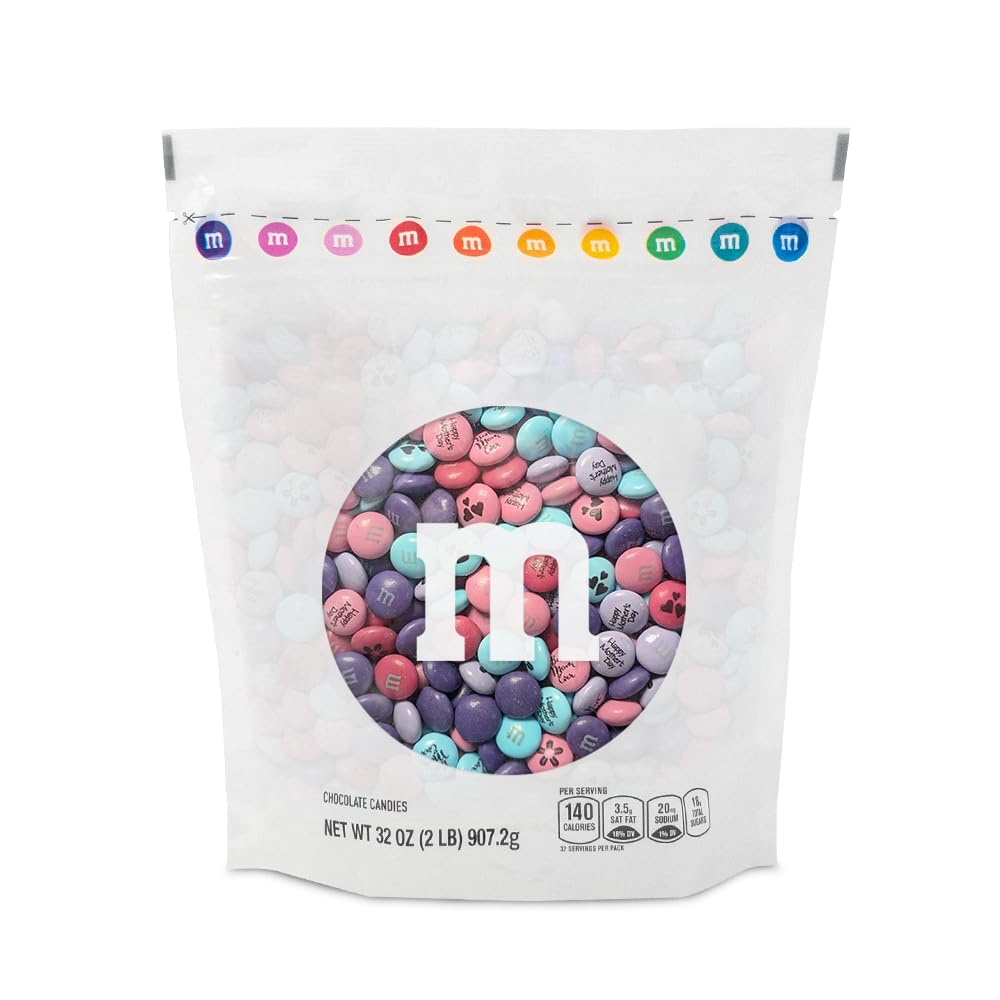 M&M’S Milk Chocolate Candy Bulk 2lbs - Resealable Bag for Mother's Day Gifts, Party Favors, Office Treats & Holiday Celebrations