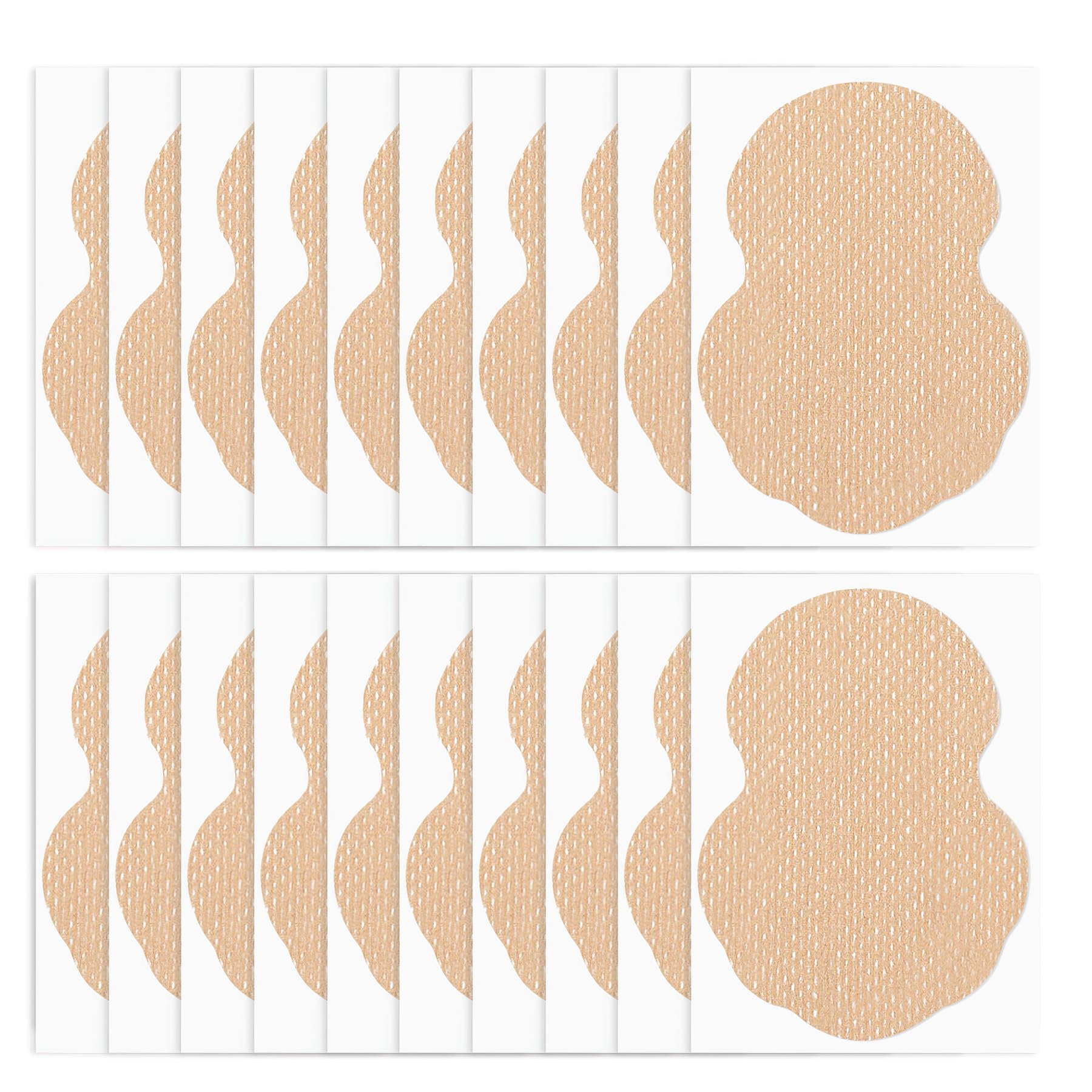20 Pcs Invisible Self-Adhesive Underarm Sweat Pads for Men & Women - Disposable, Odor Control & Sweat-Absorbing Armpit Stickers (9.5x12.5cm/3.74x4.92inch) - Perfect for Workouts, Business Attire & Daily Comfort