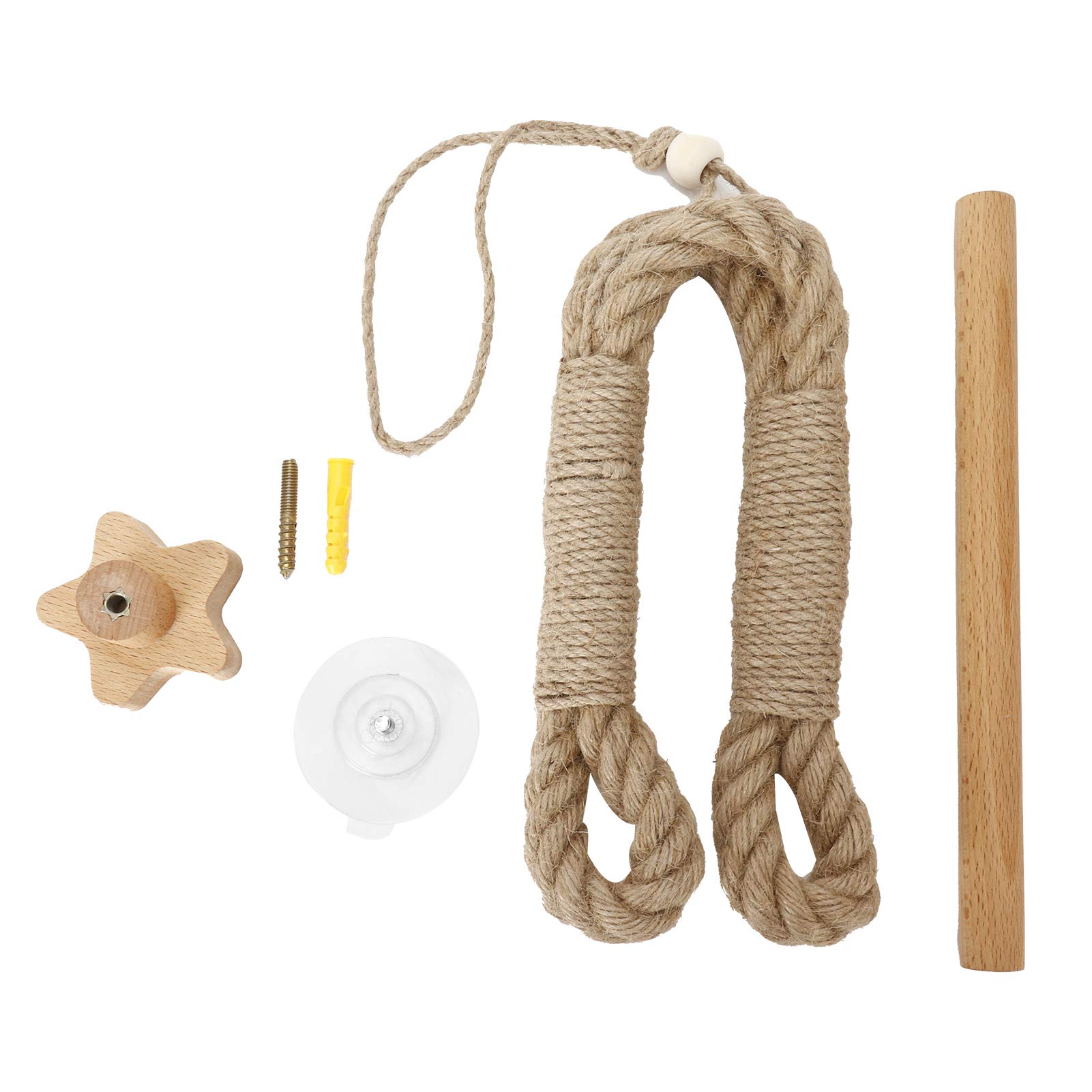 Innovative Triangle Hemp Rope Toilet Paper Holder with Star-Shaped Wooden Block - Bathroom Towel Roll Hanging Rack - Perfect for Small Spaces, RV, Boat & Farmhouse Decor