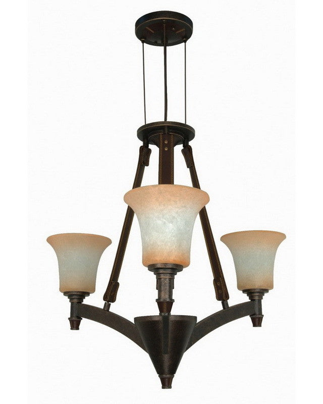 Nuvo Lighting 60 1042 Viceroy Collection 3-Light Chandelier in Golden Umber Finish - Elegant Dining Room & Foyer Lighting Fixture for Home Decor