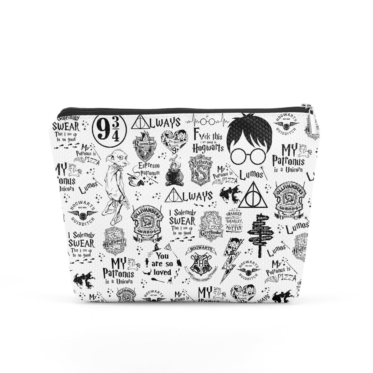 Enchanted Wizard Makeup Bag - Witchy Cosmetic Pouch for Women, Best Friend, Sister & Book Lovers | Magic Movie Merchandise & Travel Organizer | Perfect Graduation & Birthday Gift for Fantasy Fans (Use for Cosplay, Travel, Daily Makeup Storage & Harry Potter Themed Parties)