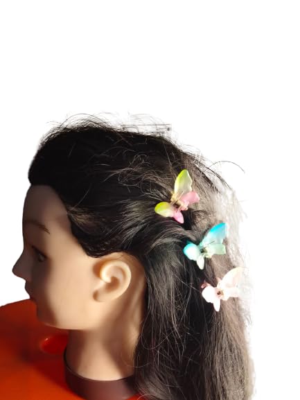 Glam Niyati Matte Butterfly Hair Claw Clips - 6pc Set for Toddler Girls | Non-Slip Hair Accessories for School, Parties & Everyday Use
