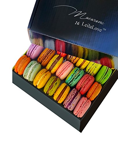 LeilaLove Macarons Gentleman Gift Box - 25 Assorted French Macarons for Gifts, Parties & Special Occasions