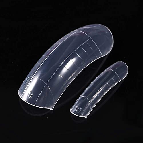 120Pcs Long Fake Nails with Lines - 12 Sizes UV Gel Nail Tips for DIY & Salon Use