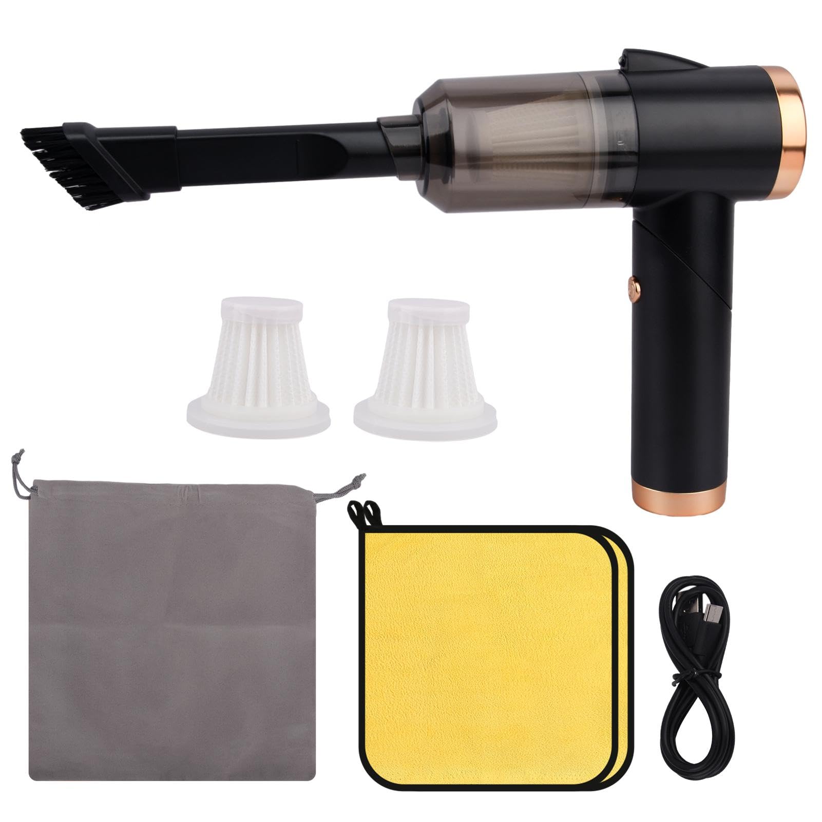 **9000Pa Strong Suction Wireless Handheld Car Vacuum Cleaner - Rechargeable & Lightweight Mini Vacuum with LED Light - Perfect for Cars, Laptops, Computers, Pet Hair & Crumbs (Black)**    *Use Cases: Ideal for quick cleanups in cars, home offices, and tight spaces—removes dust, pet hair, and food crumbs effortlessly.*