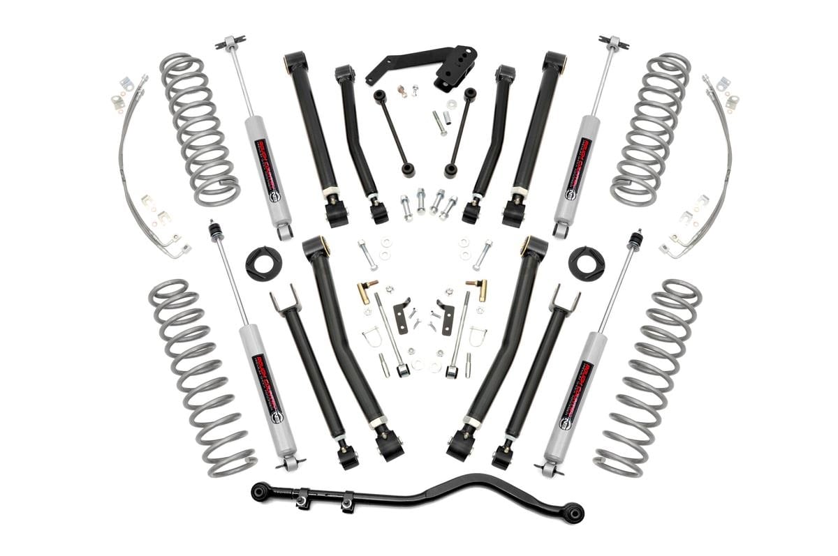4 Inch Lift Kit for Jeep Wrangler Unlimited 2WD/4WD (2007-2018) - Heavy Duty X Series Suspension System - Part# 67430 | Off-Road Adventure & Trail Riding Upgrade