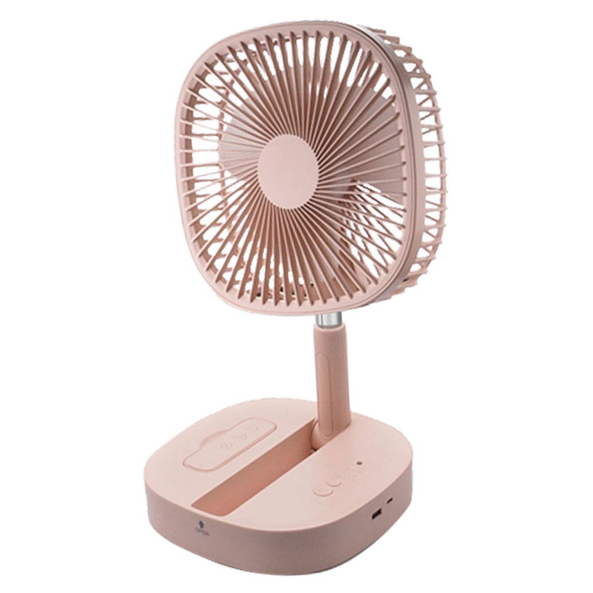 DISSURE Portable Folding Desktop Fan - USB Rechargeable, Adjustable Height, Quiet Cooling Fan for Home, Office, Bedroom | Perfect for Desk, Nightstand, Dorm & Travel Use
