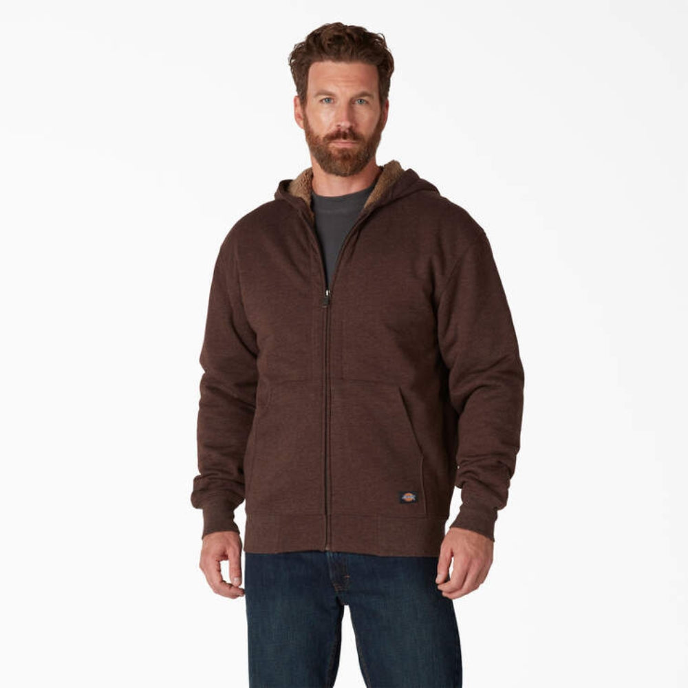 Dickies Men's High Pile Fleece Lined Full Zip Hoodie - Warm Winter Jacket for Outdoor Work & Casual Wear | Cold Weather Essential for Construction, Hiking & Everyday Comfort