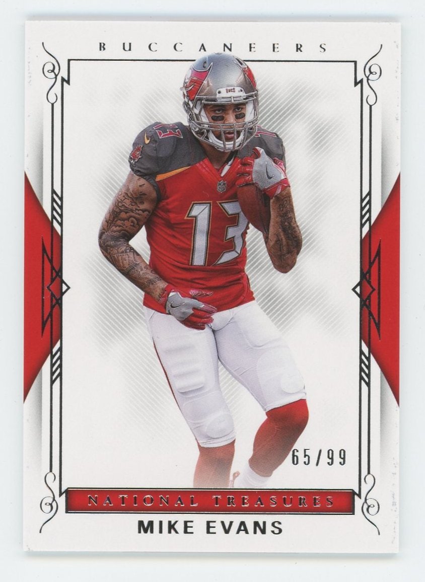 2017 Mike Evans Panini National Treasures Football Card #65/99 - Tampa Bay Buccaneers - Perfect for NFL Collectors & Sports Memorabilia Fans