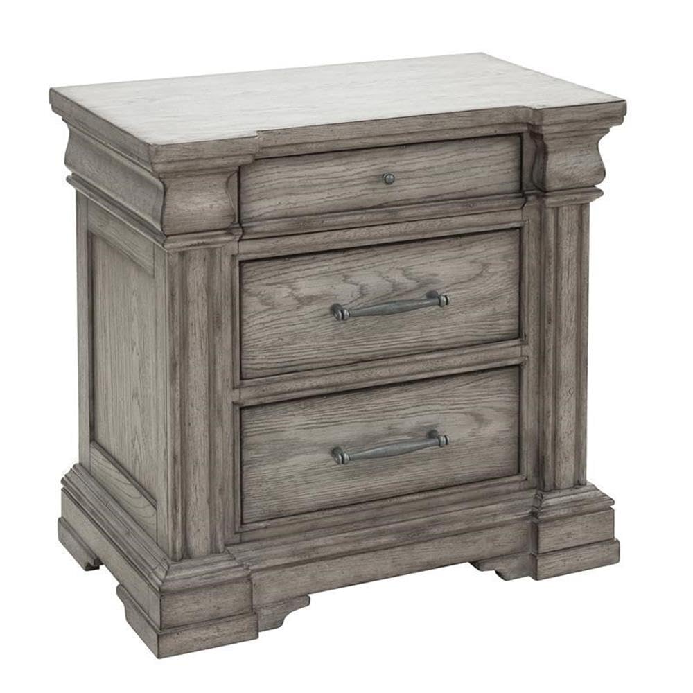 Pulaski Furniture Madison Ridge 3-Drawer Wood Nightstand in Heritage Taupe - Bedside Table for Bedroom, Living Room & Guest Room Storage