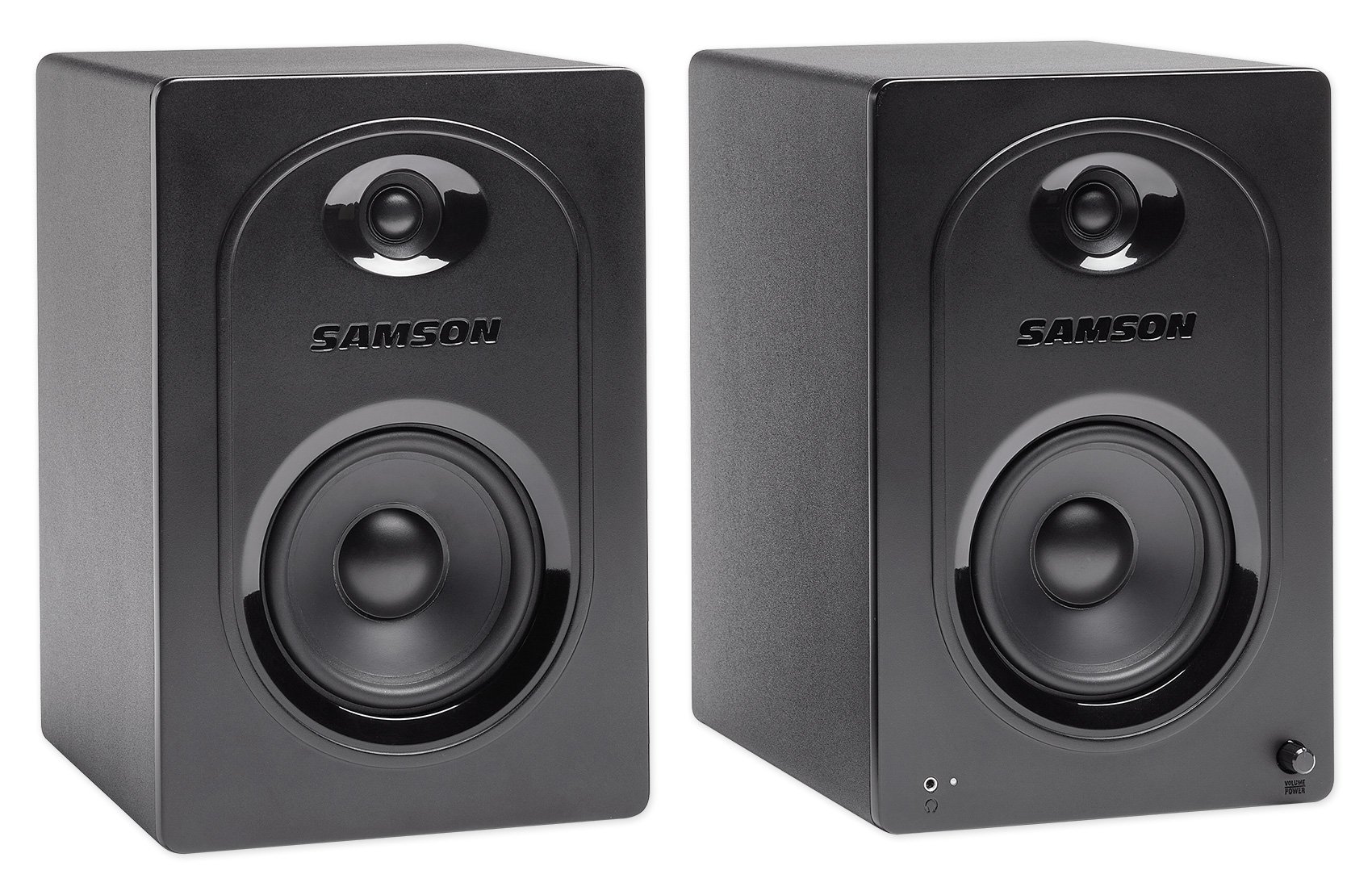 Samson M50 5-Inch Powered Studio Monitor Speakers - Professional Studio Reference Monitors for Music Production, Podcasting & Home Recording - Perfect for Home Studios, Podcast Setups & Computer Audio
