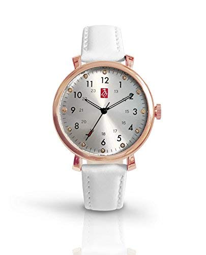 Prestige Medical Melrose Premium Rose Gold Watch with White Band - Stylish & Durable for Everyday Wear, Work, and Special Occasions