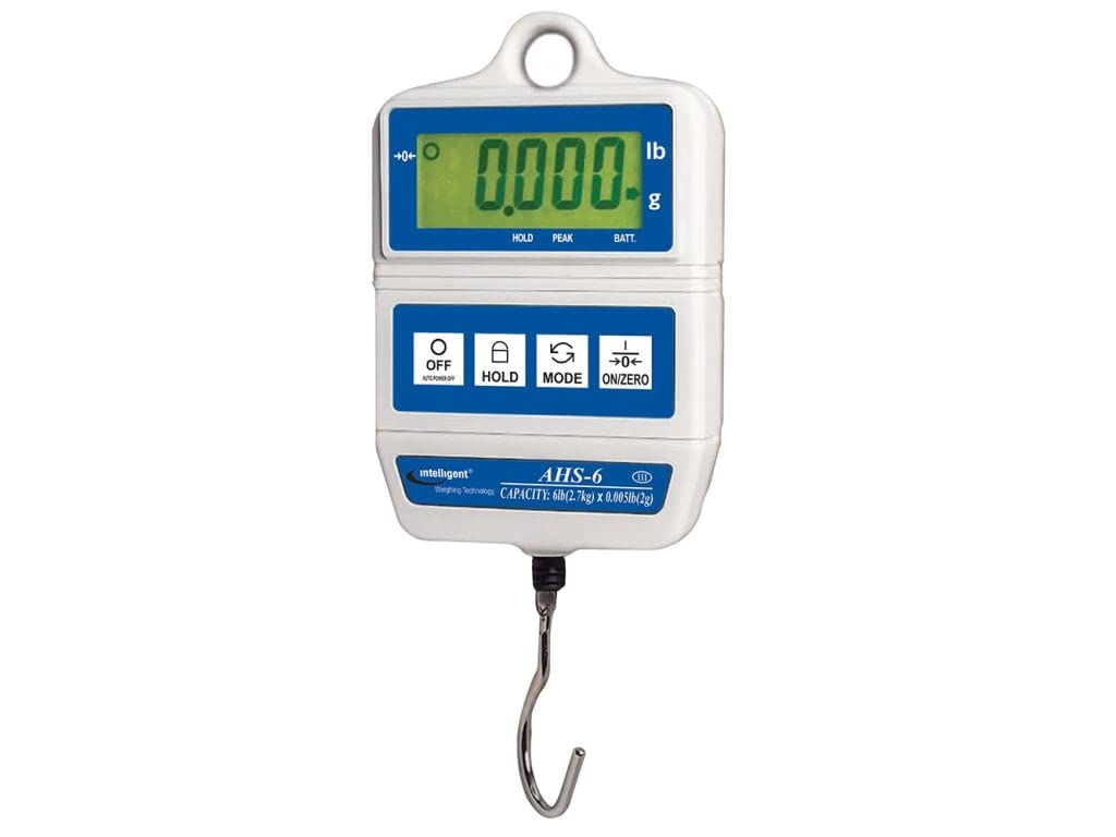 AHS-30 Digital Hanging Scale with Intelligent Weighing Technology - 30kg/66lb Capacity for Fishing, Hunting, Farm & Warehouse Use