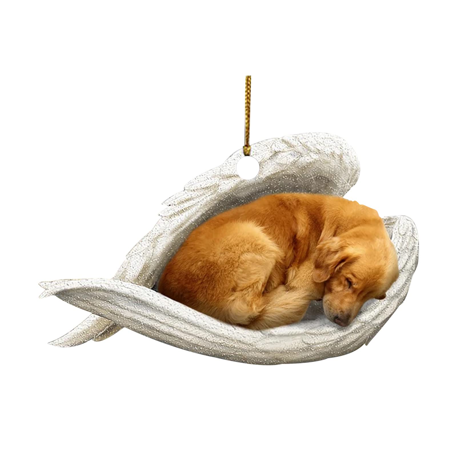 3D Cute Car Dog Pendant - Angel Puppy Sleeping Seat Ornament - Rearview Mirror Hanging Decor - Unique Car Charm Gift for Pet Lovers (Perfect for Car Interior Decoration & Pet-Themed Gifts)