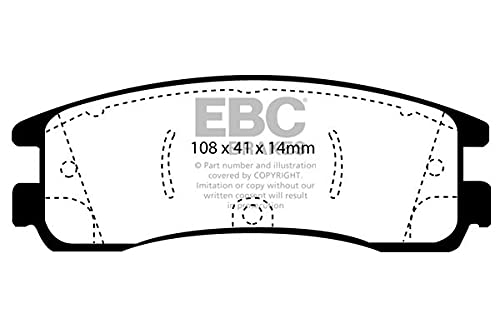 EBC Brakes DP31122C Red Stuff Ceramic Brake Pads - High Performance Braking for Cars, Trucks & SUVs - Ideal for Street, Track & Racing Use