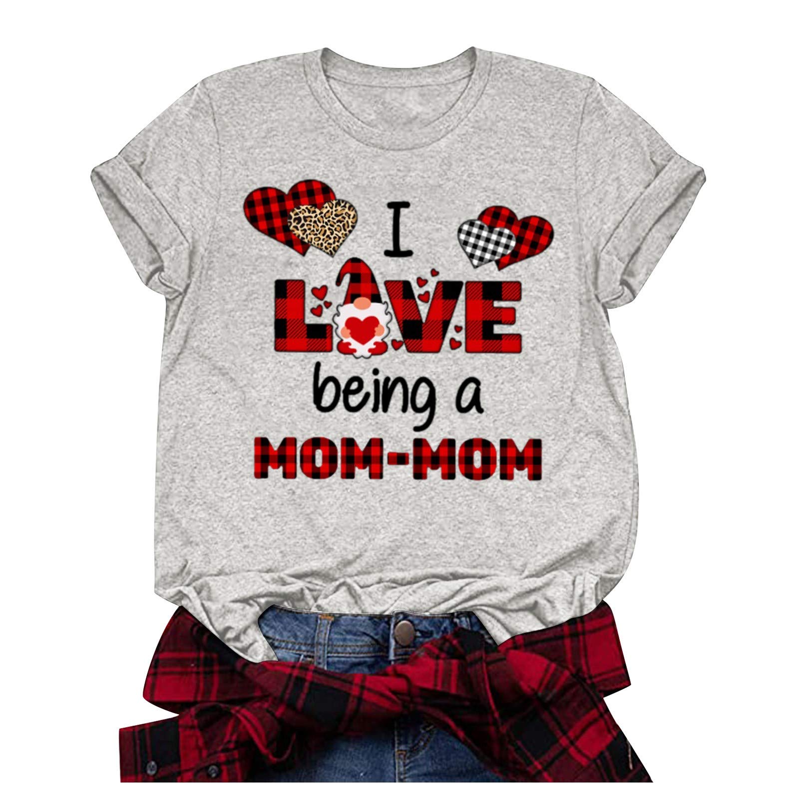 **Plus Size Women's Casual Short Sleeve 3D Love Print O-Neck T-Shirt - Comfortable & Stylish for Everyday Wear, Dating, and Outings**