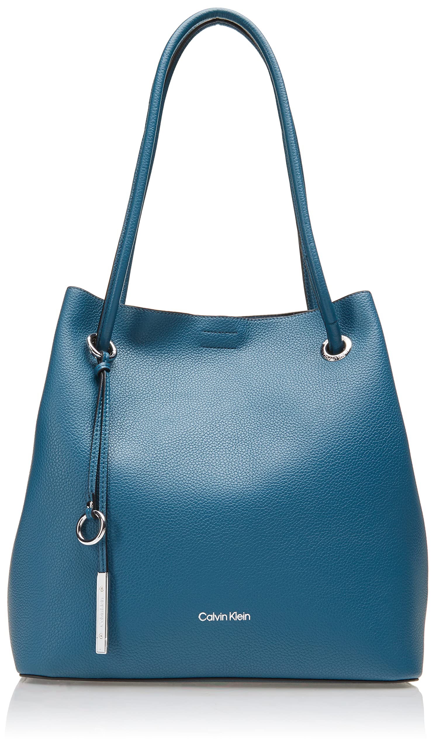 Calvin Klein Gabrianna Bubble Lamb Leather Tote Bag for Women - Stylish North/South Design, Perfect for Work, Travel & Everyday Use