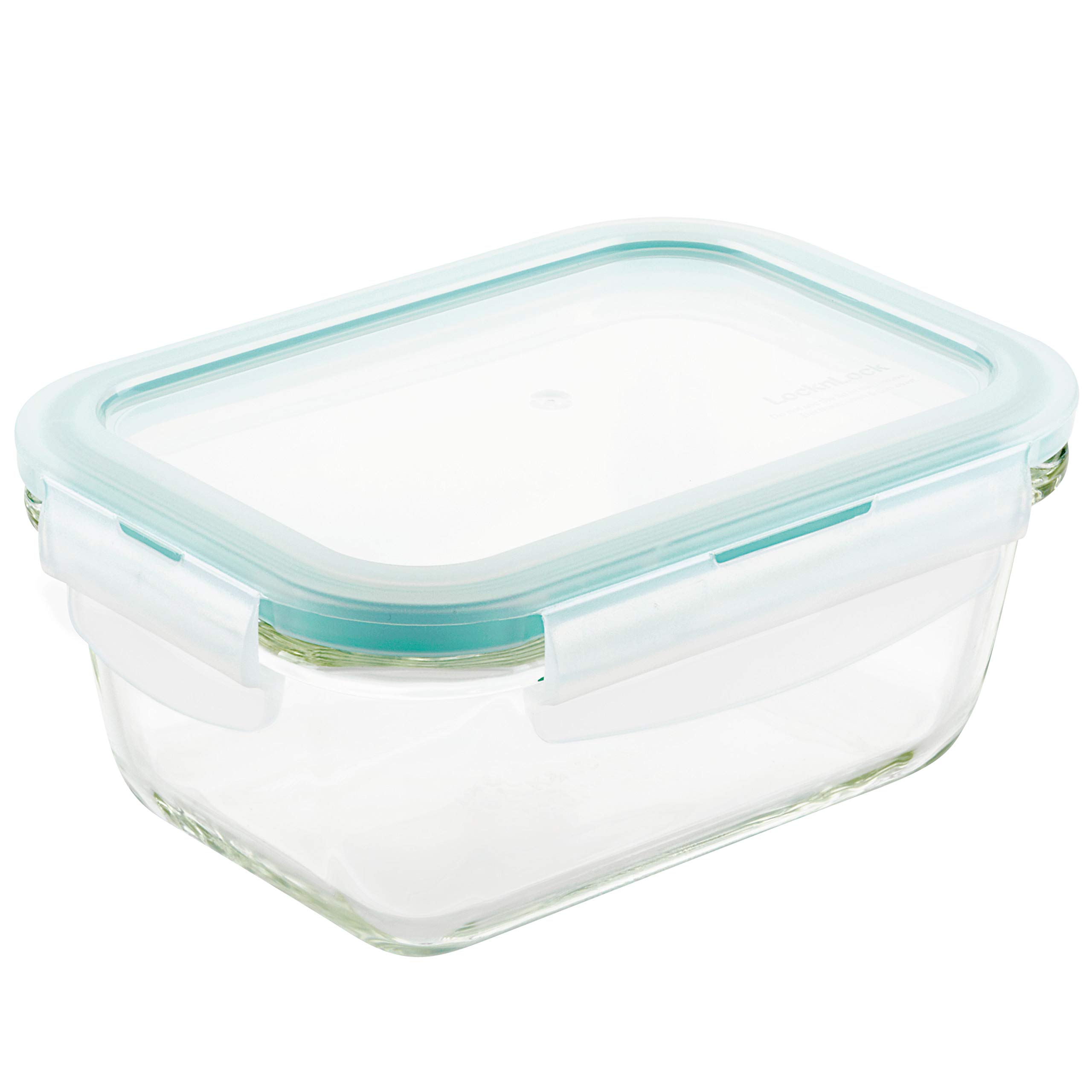 Lock & Lock Purely Better 14 oz Clear Glass Food Storage Container with Airtight Lid - BPA-Free, Microwave & Dishwasher Safe - Perfect for Meal Prep, Leftovers & Pantry Organization