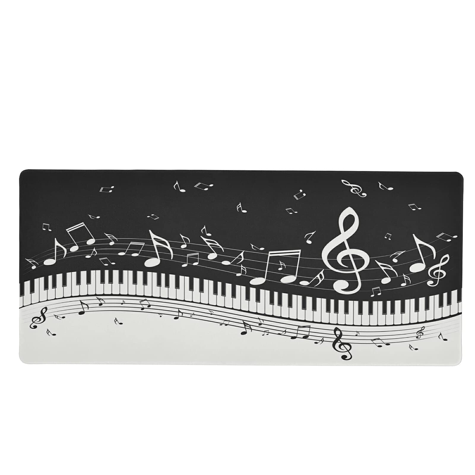 Piano Note Gaming Mouse Pad 31.5x11.8 Inch - Non-Slip Foldable Desk Mat for PC, Laptop, Office & Home Use - Perfect for Gamers, Music Lovers & Workstations