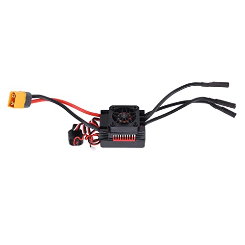 60A Waterproof Brushless ESC for 1/10 RC Cars - Electronic Speed Controller with Overheat Protection & Efficient Cooling | Perfect for RC Racing, Crawling & Off-Road Models