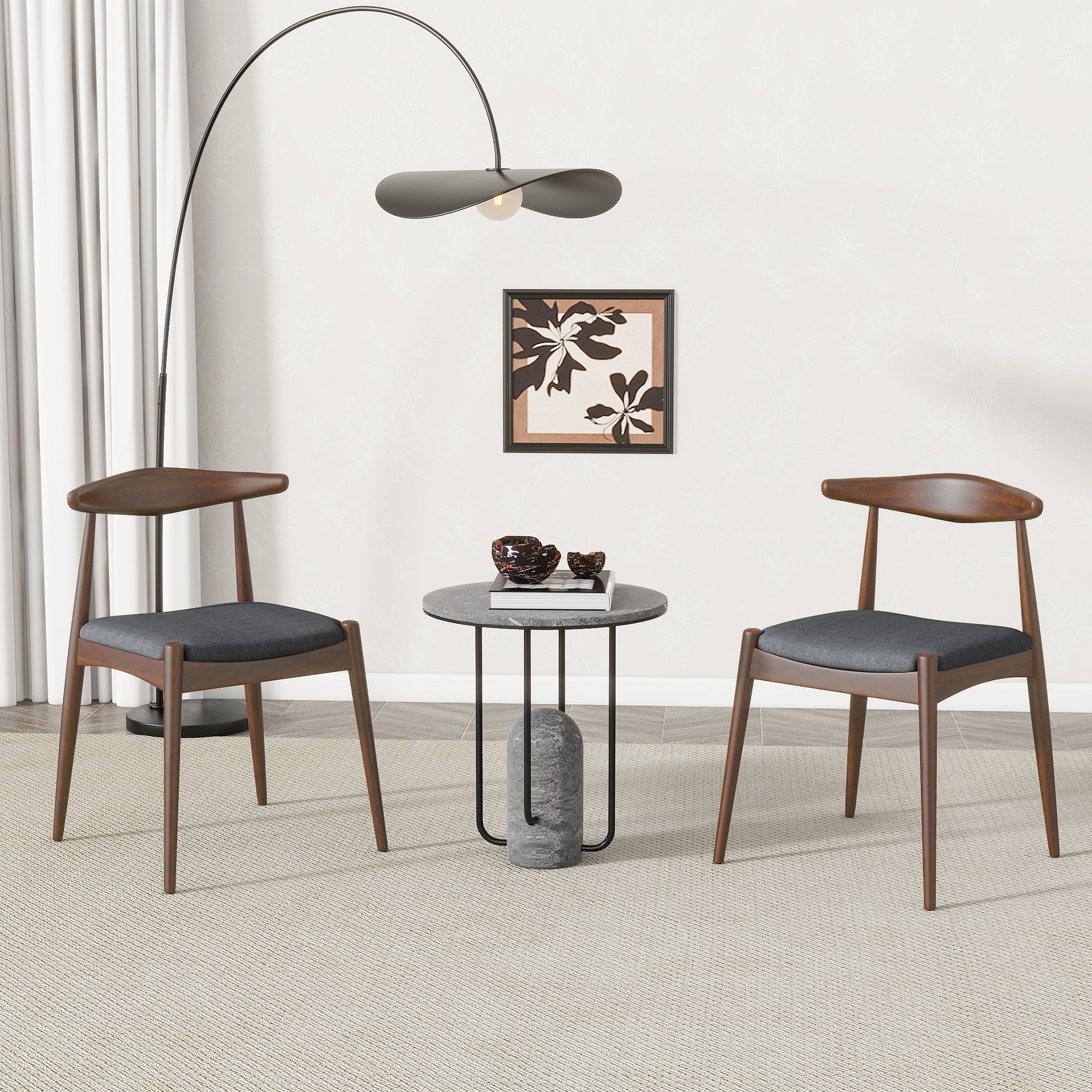 2-Piece Modern Dining Chair Set - Comfortable & Stylish for Kitchen, Dining Room, or Office - Perfect for Small Spaces & Home Decor
