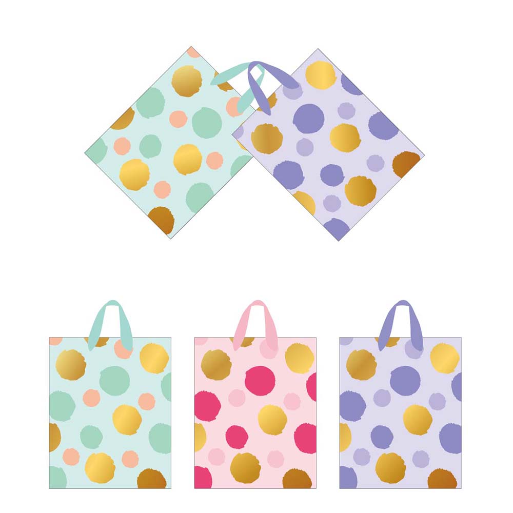 Extra Large Dotty Party Printed Tote Bag - 3 Stylish Designs for Shopping, Beach & Picnic Use