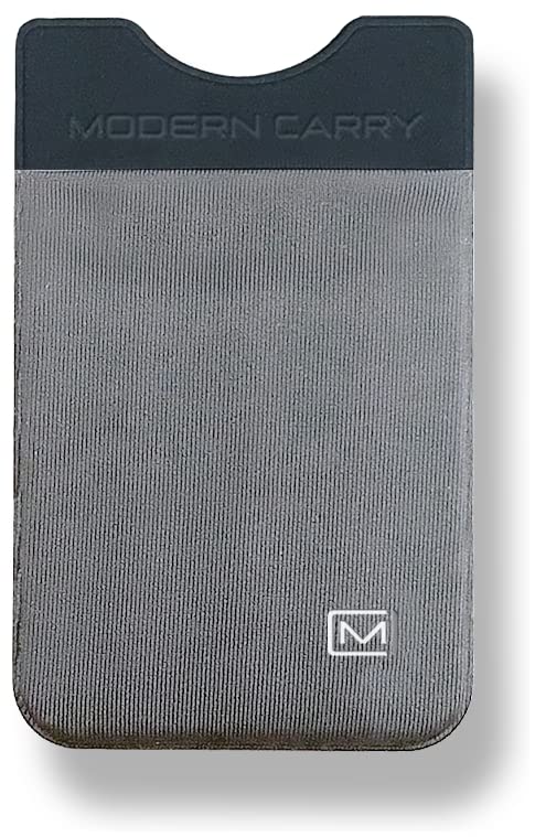 Elastic Minimal Card Holder - Slim Credit Card Wallet for Men & Women with 2 Card Slots, Ultra Thin Design, Perfect for Business Cards & Everyday Use (Gray)