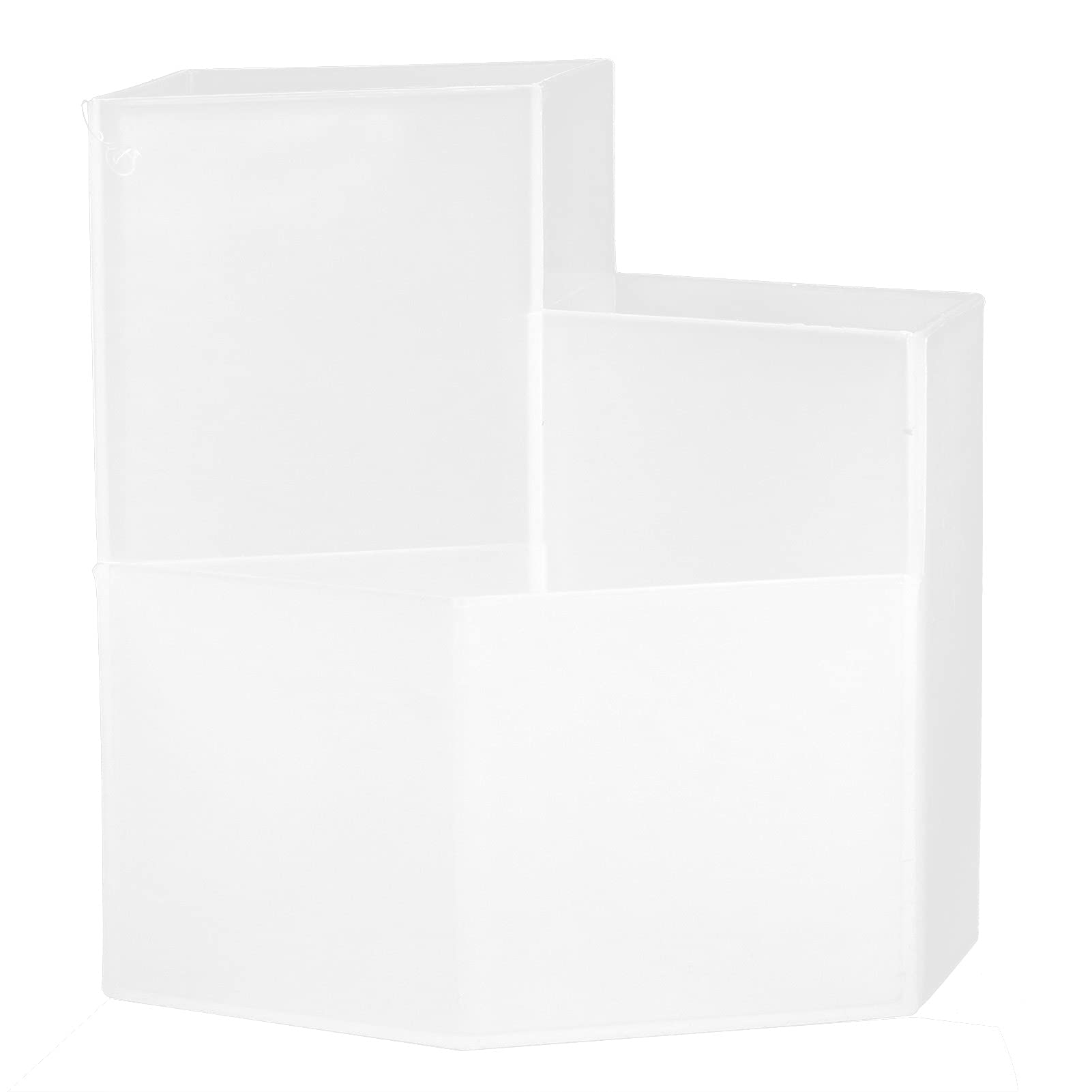 Hexagonal Makeup Brush Holder Organizer - 3 Slot Plastic Cosmetic Storage with Large Capacity, Transparent Pen Holder for Vanity Desk, Bathroom, Student Office - Perfect for Makeup Artists, Beauty Enthusiasts & Home Organization
