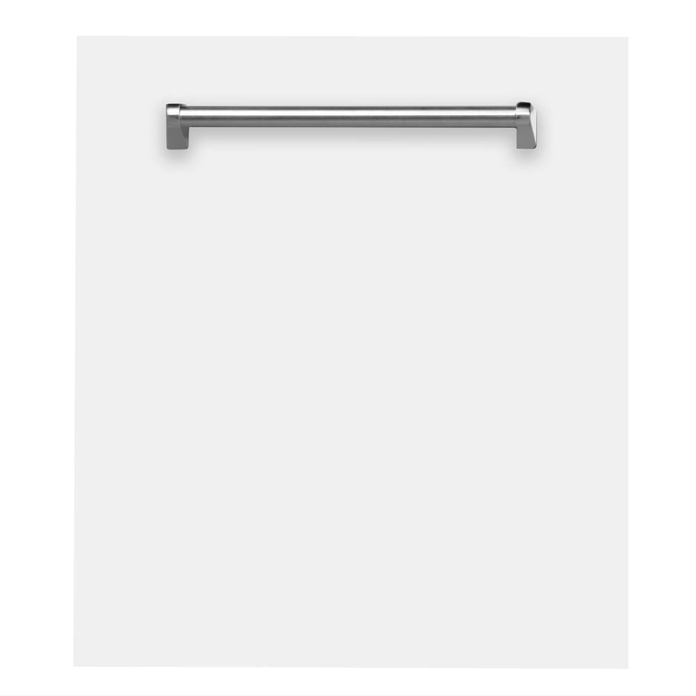 ZLINE 24 Inch Built-In Dishwasher with Stainless Steel Tub - White Matte Finish, Top Control, Traditional Handle, Ultra Quiet 52dBa (DW WM 24) - Perfect for Modern Kitchens and Small Spaces
