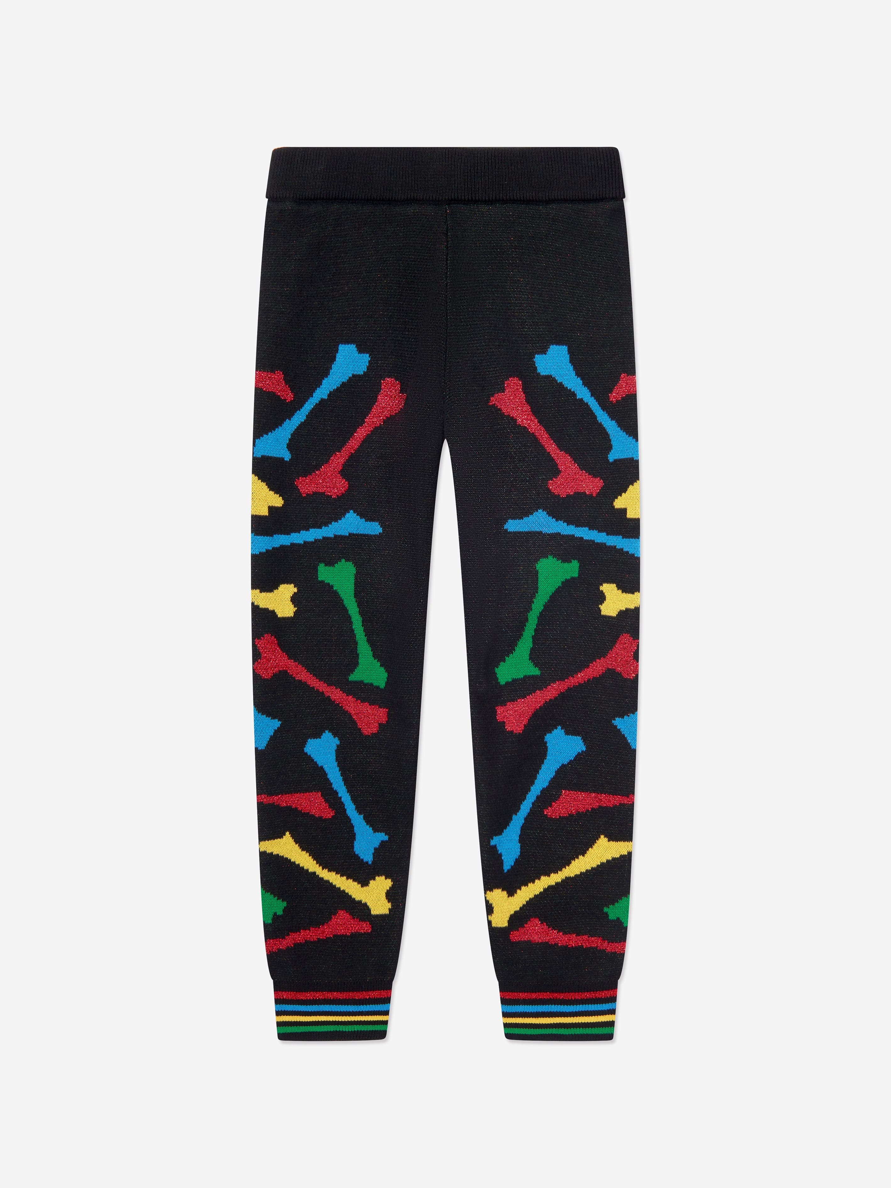 Amiri Kids Black Bones Stacked Joggers - Stylish & Comfortable Tracksuit Pants for Boys & Girls - Perfect for School, Playdates & Casual Outings
