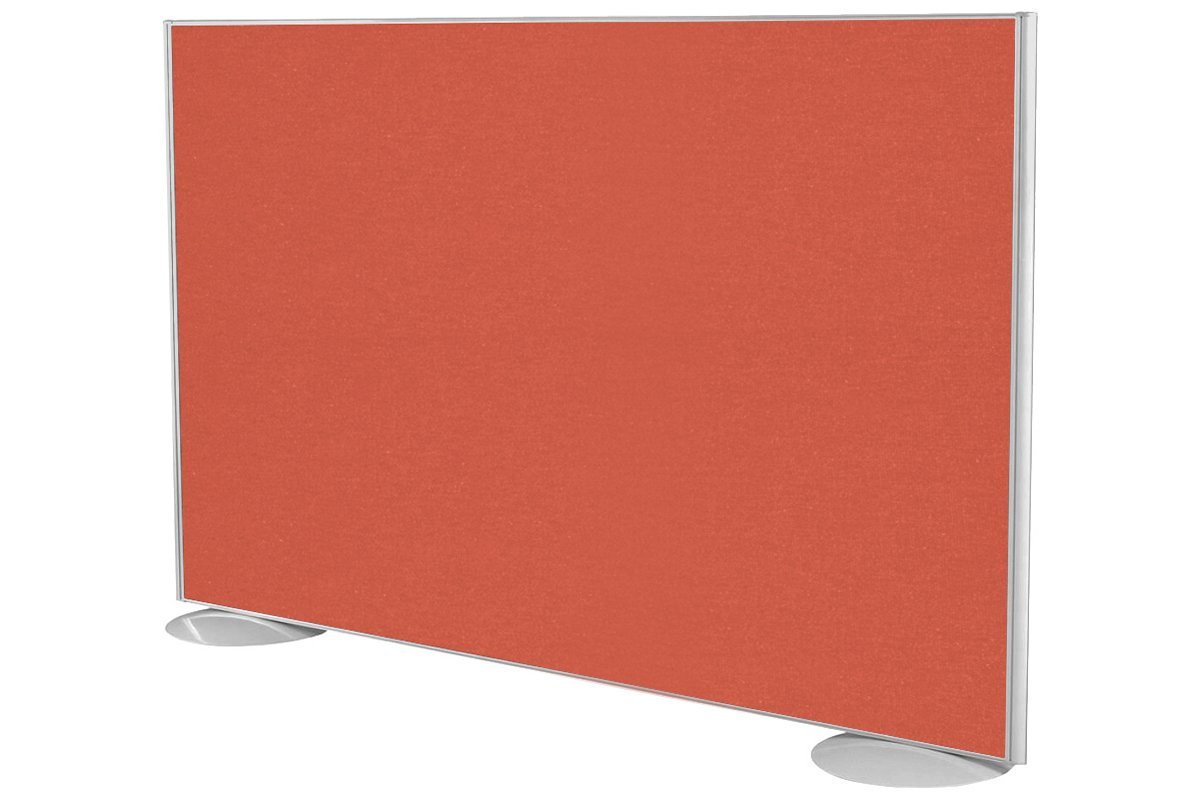 Freestanding Office Partition Screen with Fabric Panel & White Frame - 1200H x 1600W - Privacy Divider for Workspace, Conference Room, or Home Office