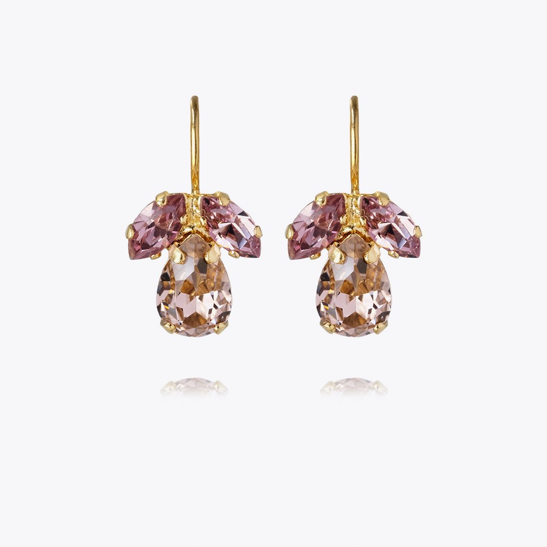 Petite Timo Vintage Rose & Light Amethyst Jewelry Set - Elegant Necklace & Earrings for Women, Perfect for Weddings, Parties & Special Occasions