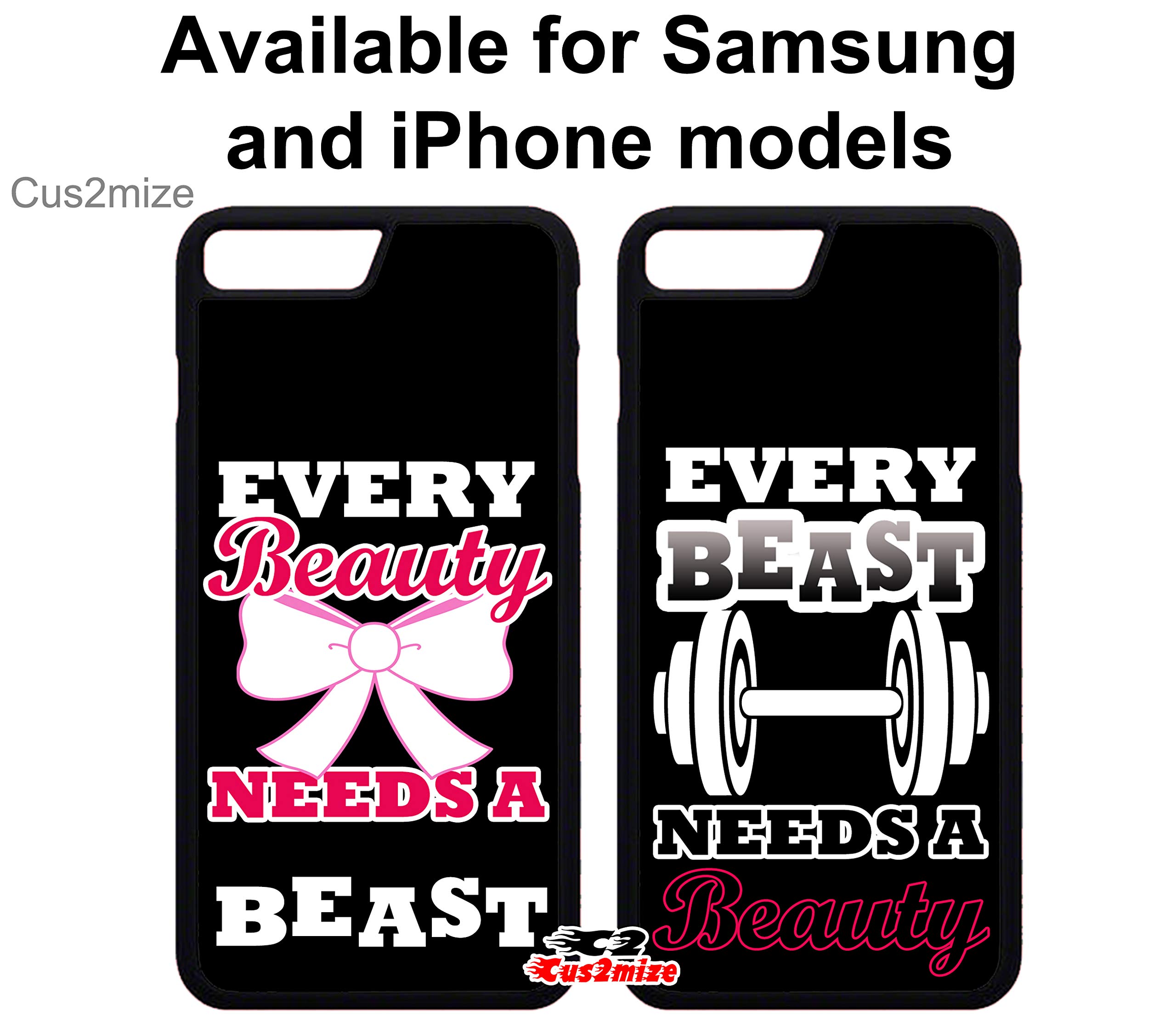 Matching Couple Phone Case for iPhone XR & Galaxy - Every Beauty Needs A Beast - Perfect for Couples, Anniversaries & Gifts