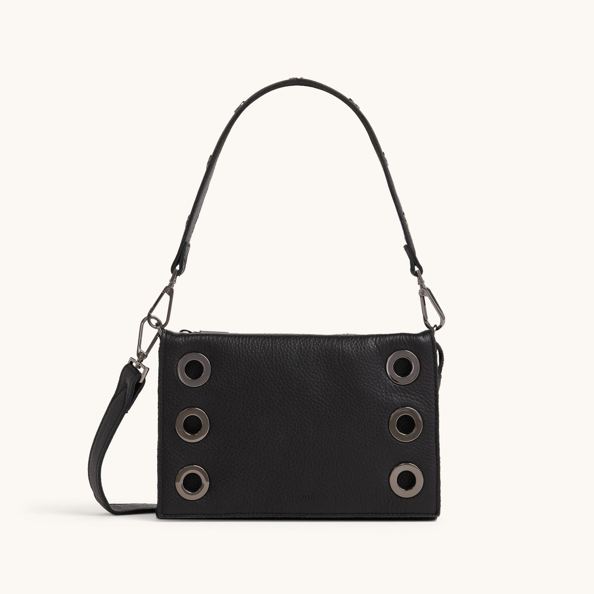 Montana Clutch Bag - Black Lugano Leather with Gunmetal Hardware - Small Crossbody Purse for Women | Perfect for Evening Parties, Date Nights & Special Occasions