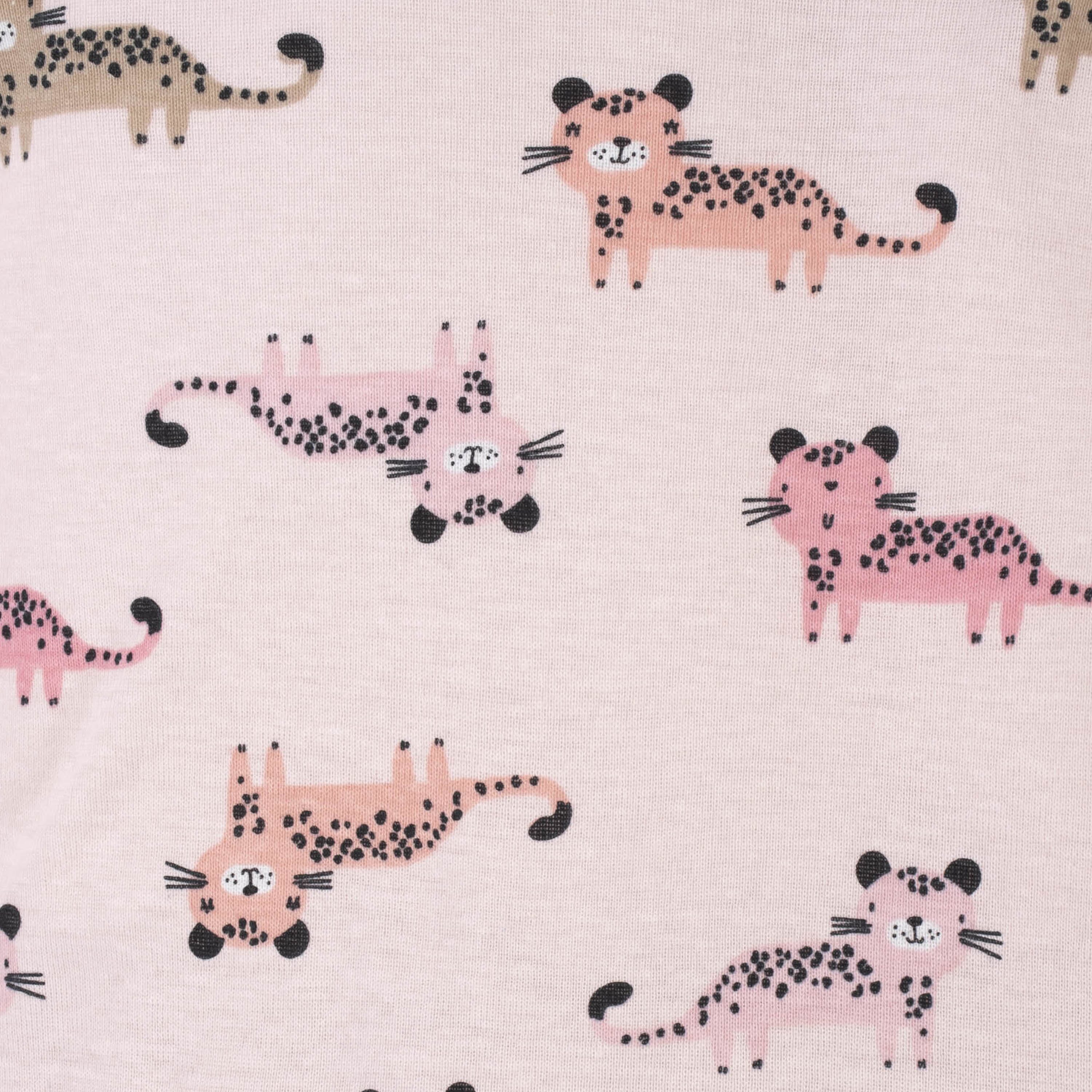 2 Pack Baby Girls Leopard Print Sleep Gowns - Soft Cotton Pajama Dresses for Infants & Toddlers - Perfect for Nursery, Bedtime & Photo Shoots