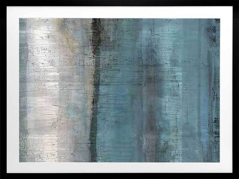 City Fog II Framed Wall Art Print - Modern Landscape Painting for Living Room, Bedroom & Office Decor
