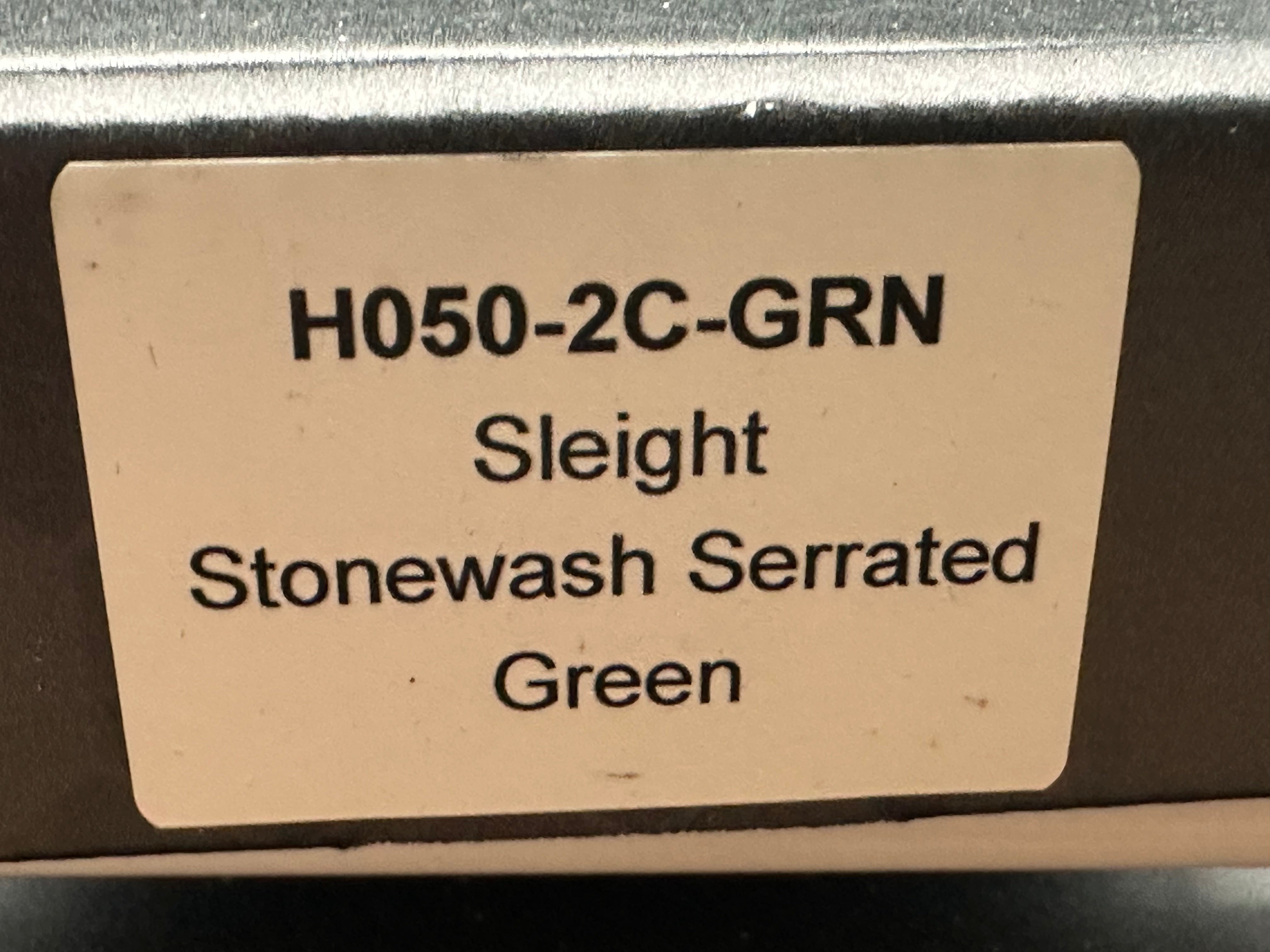 Heretic Sleight Push Dagger - Green Aluminum Handle (2.8