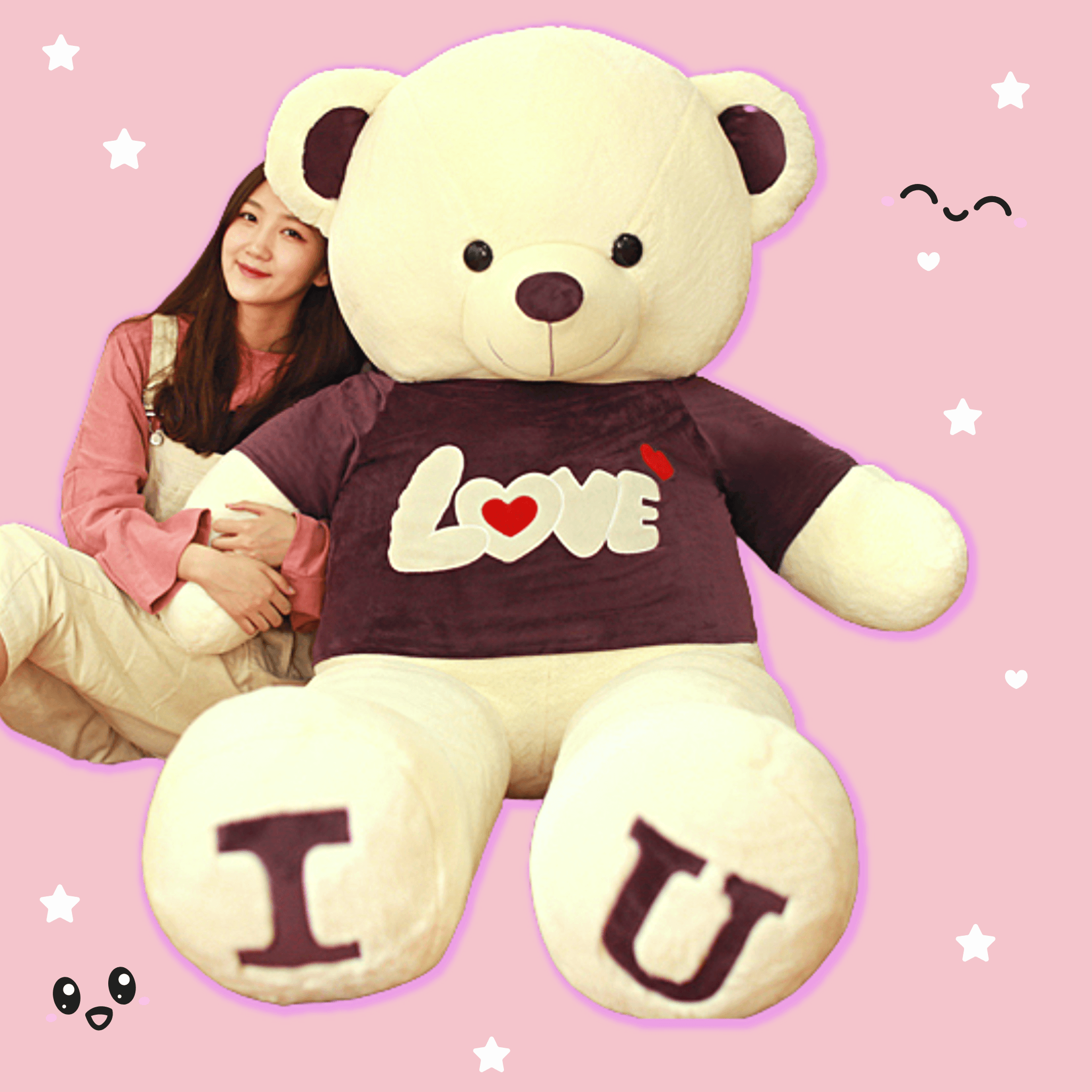 Big Cuddly Teddy Bear - Soft Plush Stuffed Animal Toy for Kids & Adults - Perfect for Gifts, Nursery Decor, and Comfort