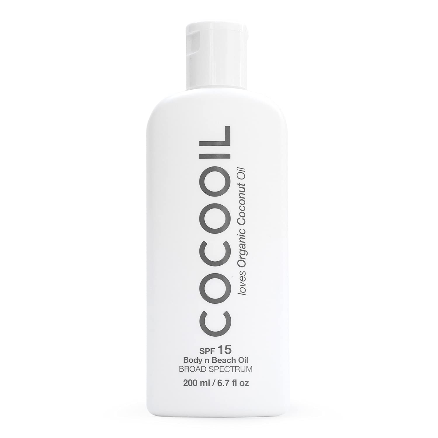 Natural SPF 15 Body & Beach Oil with Organic Coconut Oil - Botanical Skin Nourishing, Cruelty Free Sun Protection - 6.7 Fl Oz for Summer Vacation, Poolside Relaxation & Tropical Getaways