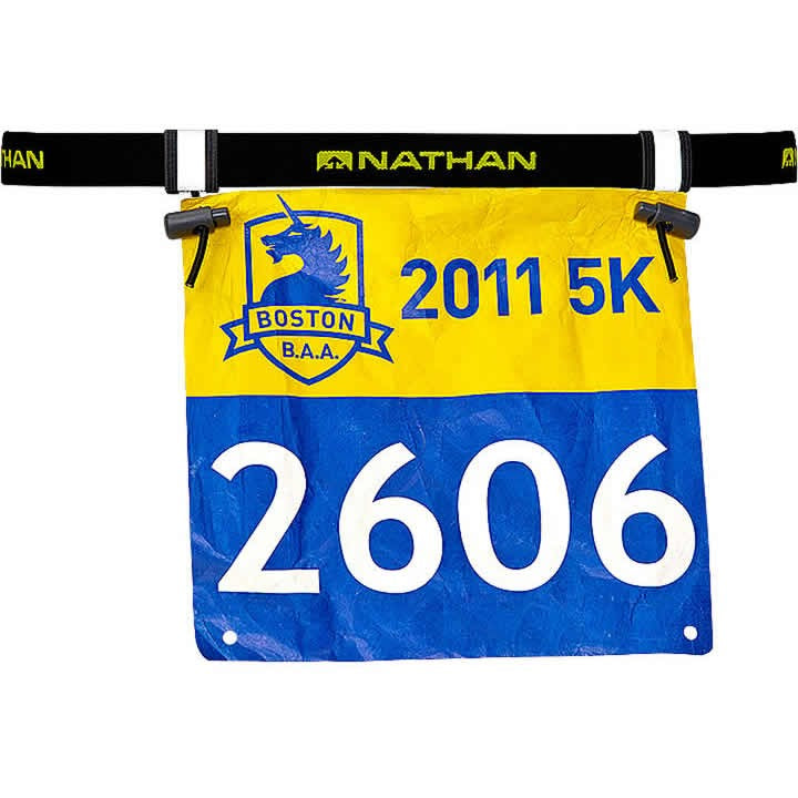 Race Running Belt with Number Bib Holder - Adjustable Waist Pack for Marathon, Triathlon & Fitness - Hydration & Nutrition Storage for Runners & Athletes