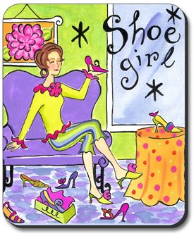 Artistic Shoe Girl Mouse Pad - Non-Slip Desk Mat for Computer & Gaming - Perfect for Office, Home, and Creative Workspaces