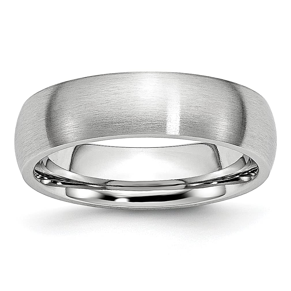 ICE CARATS 6mm Cobalt Half Round Band Ring - Classic Domed Wedding Ring for Men, Durable & Hypoallergenic Jewelry - Perfect Gift for Dad, Husband, Boyfriend - Ideal for Weddings, Anniversaries & Special Occasions