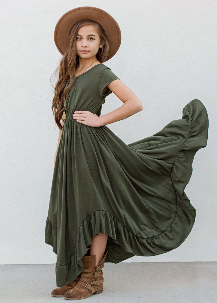 Braelyn Olive Green Dress for Women - Elegant Casual & Party Wear - Perfect for Office, Date Night & Special Occasions